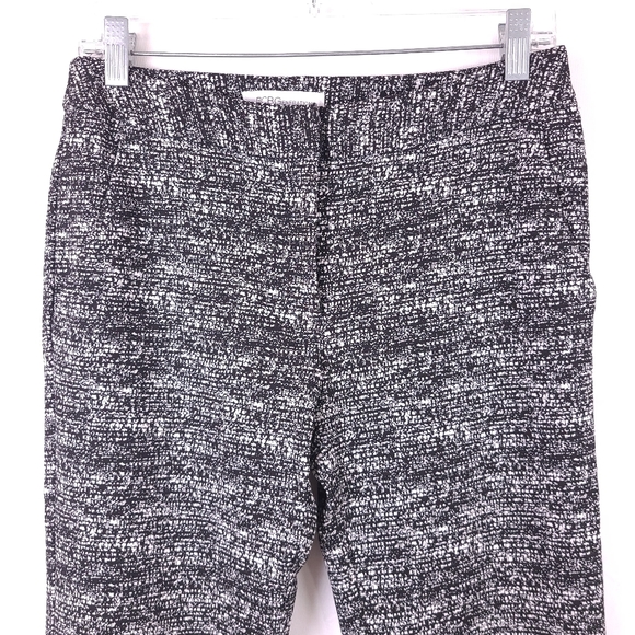 BCBGeneration Flare Leg Black White Pants Size 6 - Picture 4 of 6
